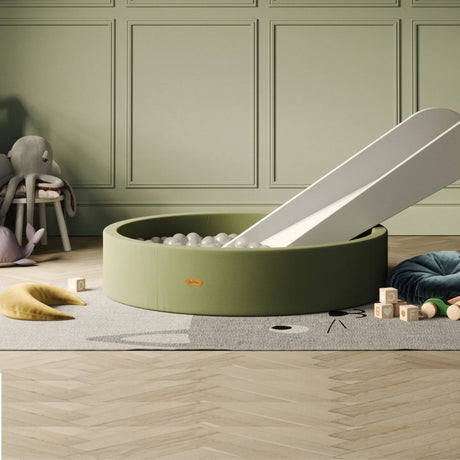 Kinder ballenbak rond – Jupiduu indoor speelaccessoires in olive