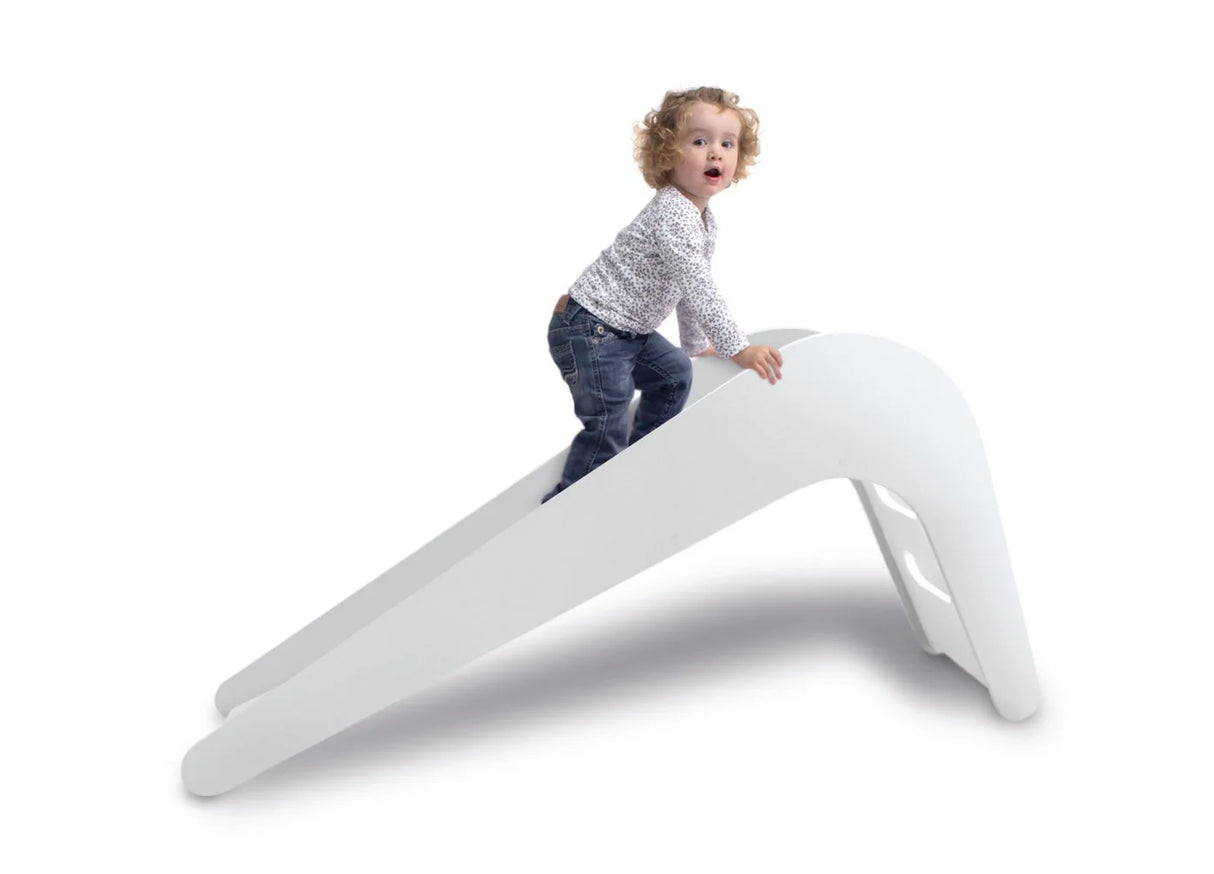 Jupiduu houten indoor glijbaan wit – veilige design glijbaan voor kinderen
