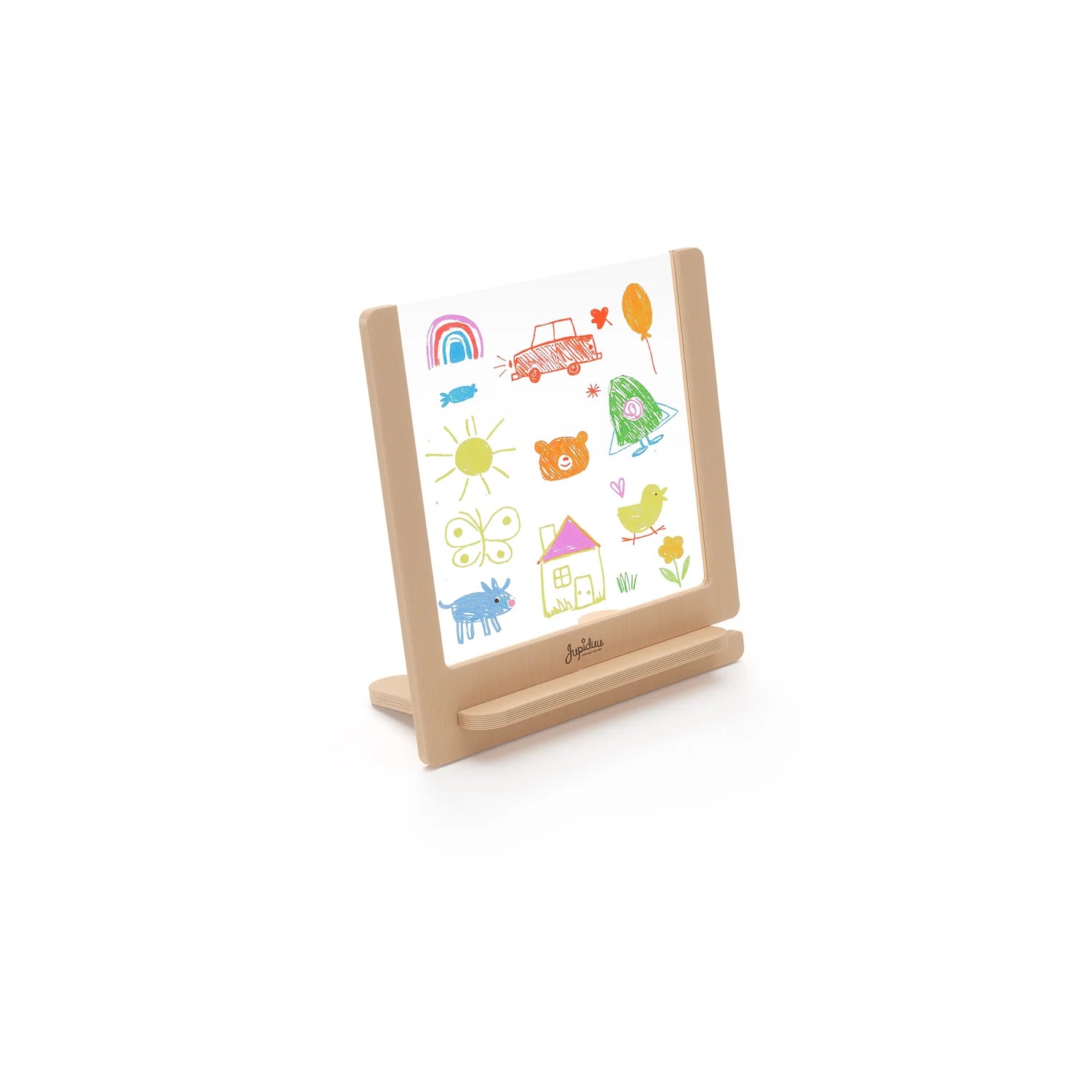 Jupiduu Artboard tekenbord van multiplex hout en plexiglas; minimalistisch design voor creatieve kids.