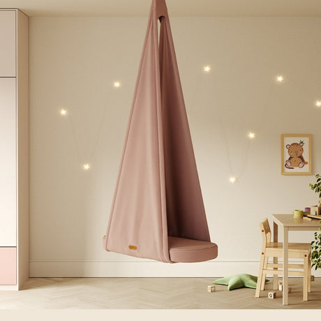 Jupiduu Play & Chill kinder schommel in roze katoen – indoor hangstoel voor kinderen