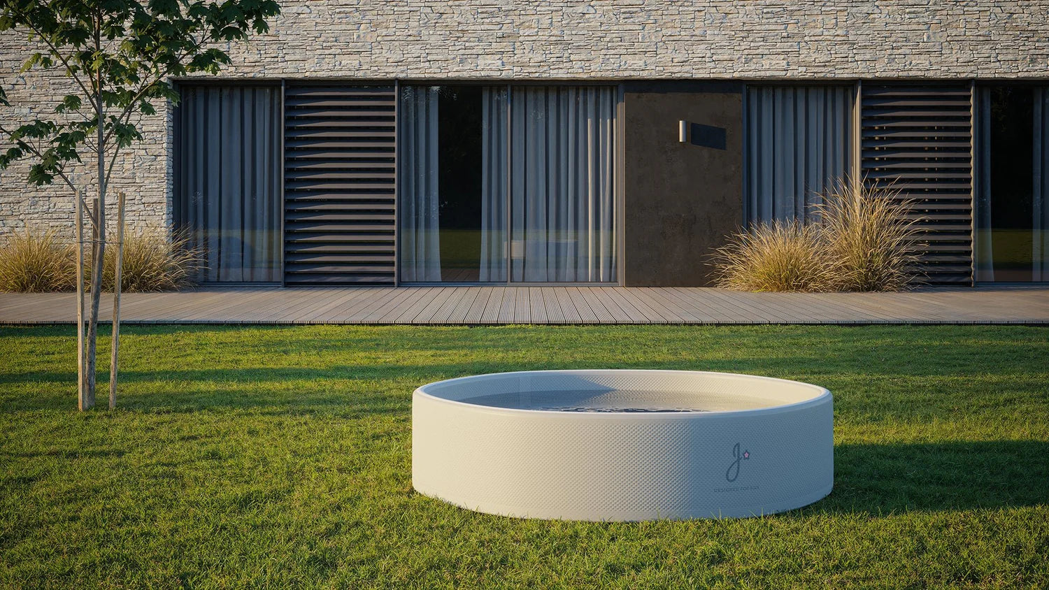 Rond zwembad met stevige PVC-wanden – ideaal voor kinderen in de tuin