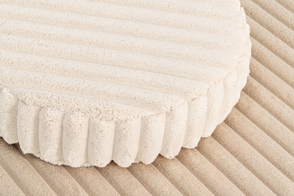 "Modulaire kinderspeelbank beige corduroy waffle"