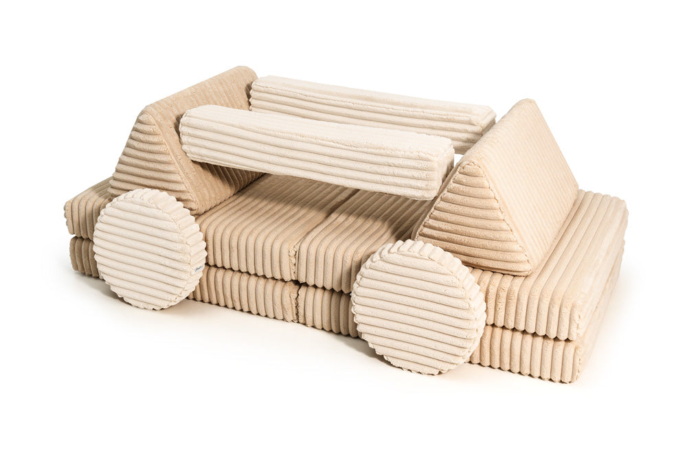 Shappy Play Sofa beige ribfluweel waffle